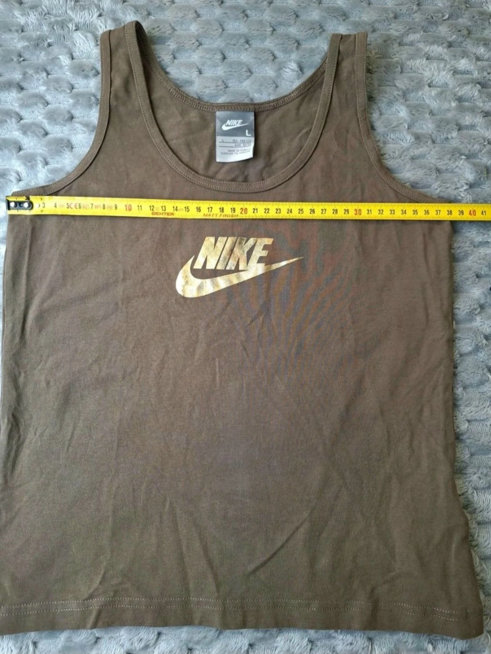Nike Tank Top Vintage Bruin Goud Logo Y2K 2000s – photo 7